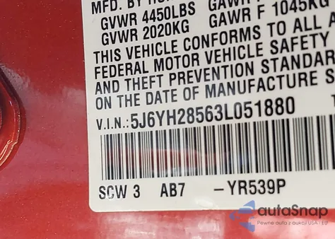 2003 Honda Element Ex из США, поврежденный, VIN 5J6YH28563L051880